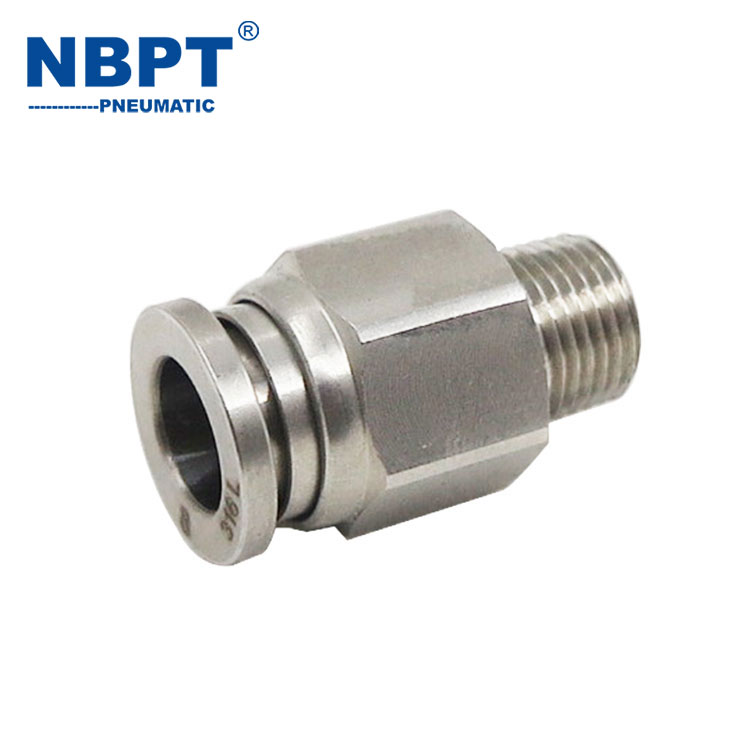 Straight Union threads Stainless Steel Pneumatic Fittings